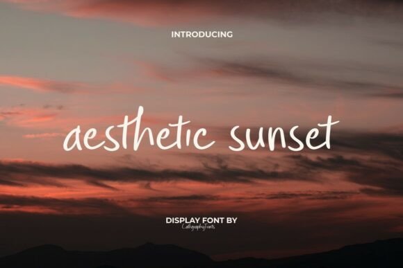 Aesthetic Sunset: A Modern Script Font for Elegant Web Design