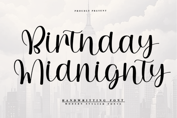 Birthday Midnighty: A Bold Script Font for Modern Web Design Projects