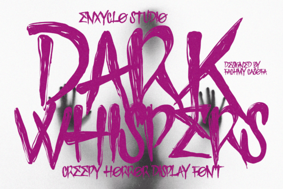Dark Whispers: The Bold Typeface for Spooky-Cute Craft Designs