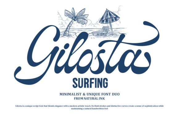 Gilosta Surfing Duo: How a Handcrafted Script Font Elevated Our Campaign's Visual Voice