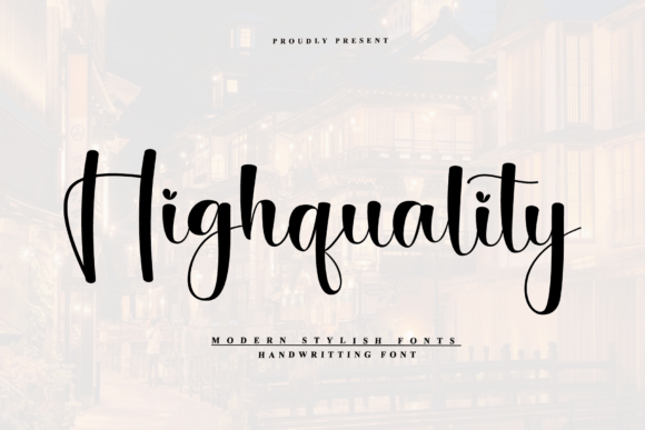 Highquality: A Timeless Handwritten Font for Elegant Editorial Design