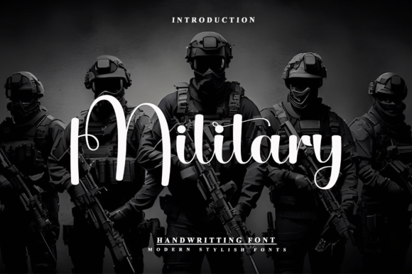 Military Font: A Casual Script for Modern Editorial Design