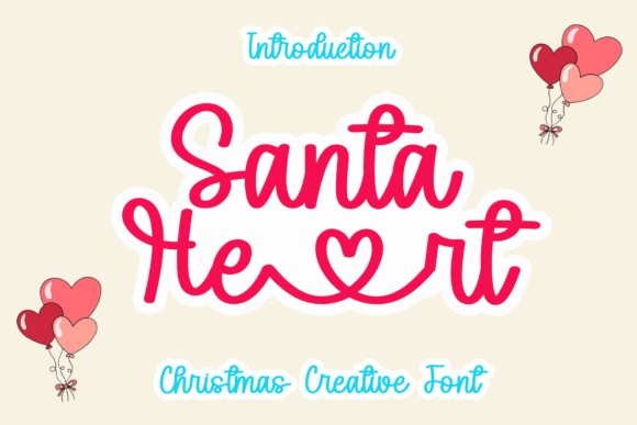 Santa Heart: A Festive Script Font for Creative Branding Projects