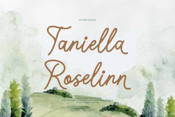 Taniella Roselinn: A Handwritten Script Font for Crafters and Product Designers